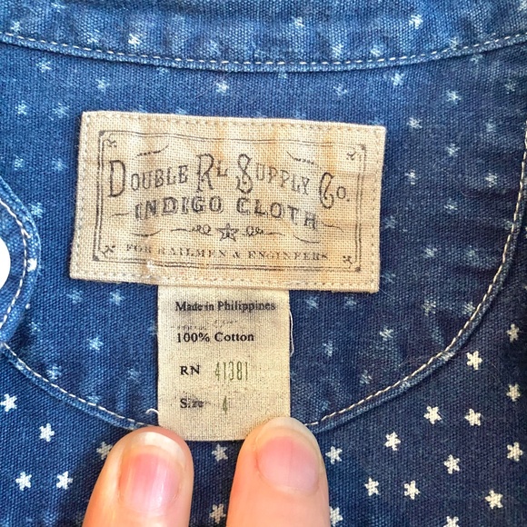 RRL Double RL Supply Co. Indigo Cotton Star women's worksheet - 4 - Picture 4 of 7